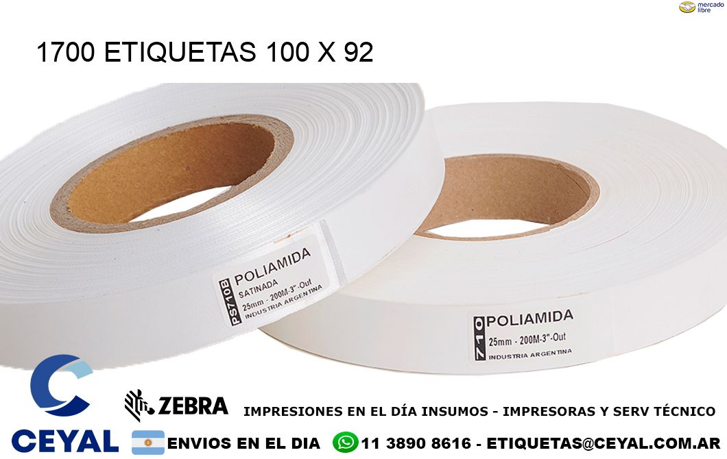 1700 ETIQUETAS 100 x 92