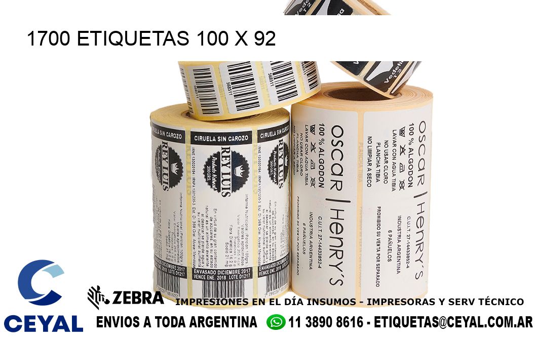 1700 ETIQUETAS 100 x 92