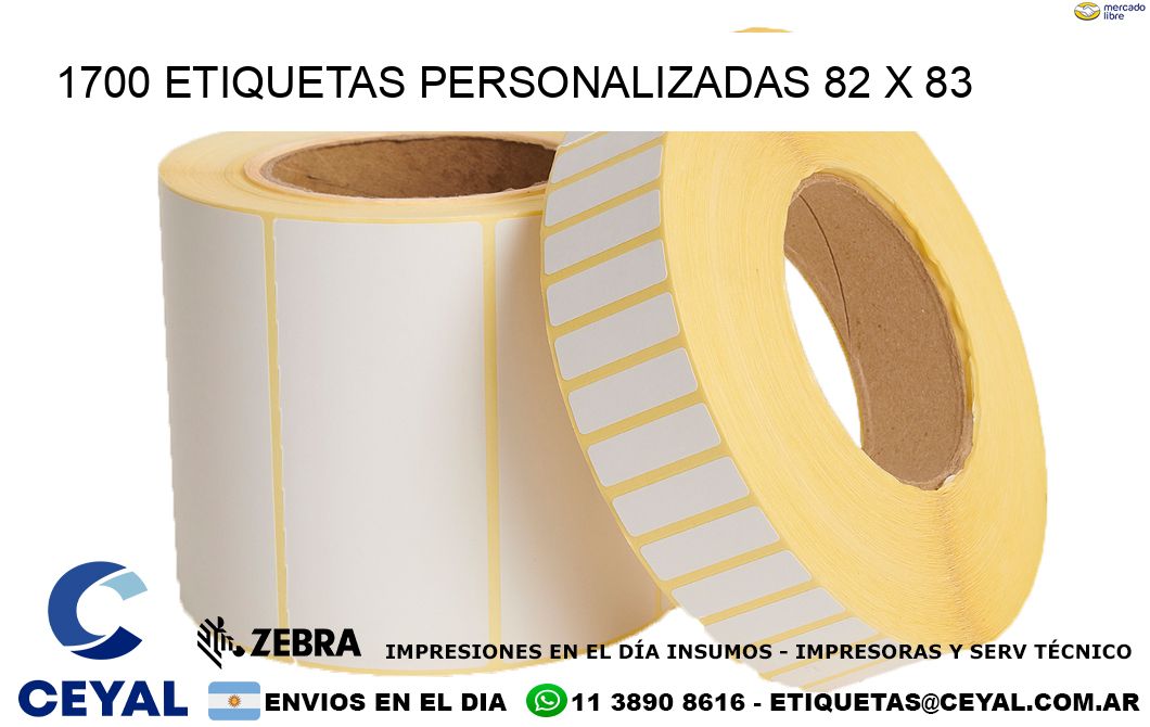 1700 ETIQUETAS PERSONALIZADAS 82 x 83