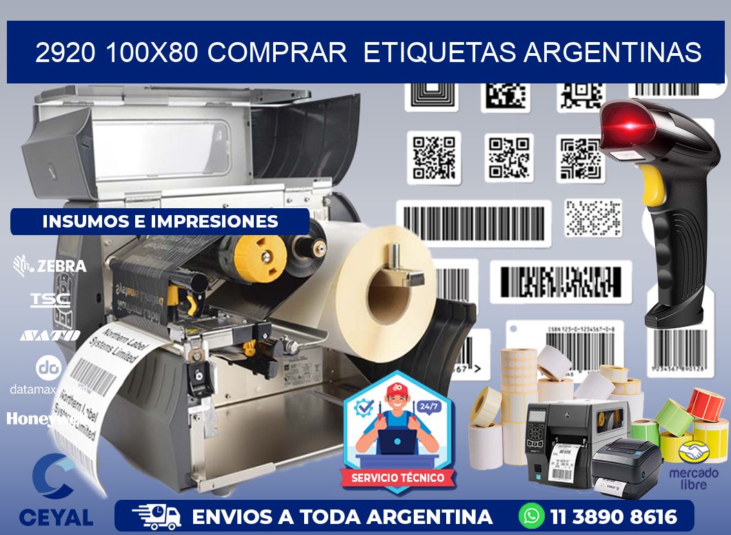 2920 100X80 COMPRAR  ETIQUETAS ARGENTINAS