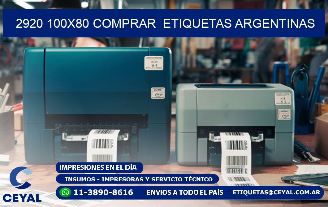 2920 100X80 COMPRAR  ETIQUETAS ARGENTINAS