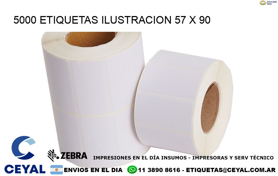 5000 ETIQUETAS ILUSTRACION 57 x 90