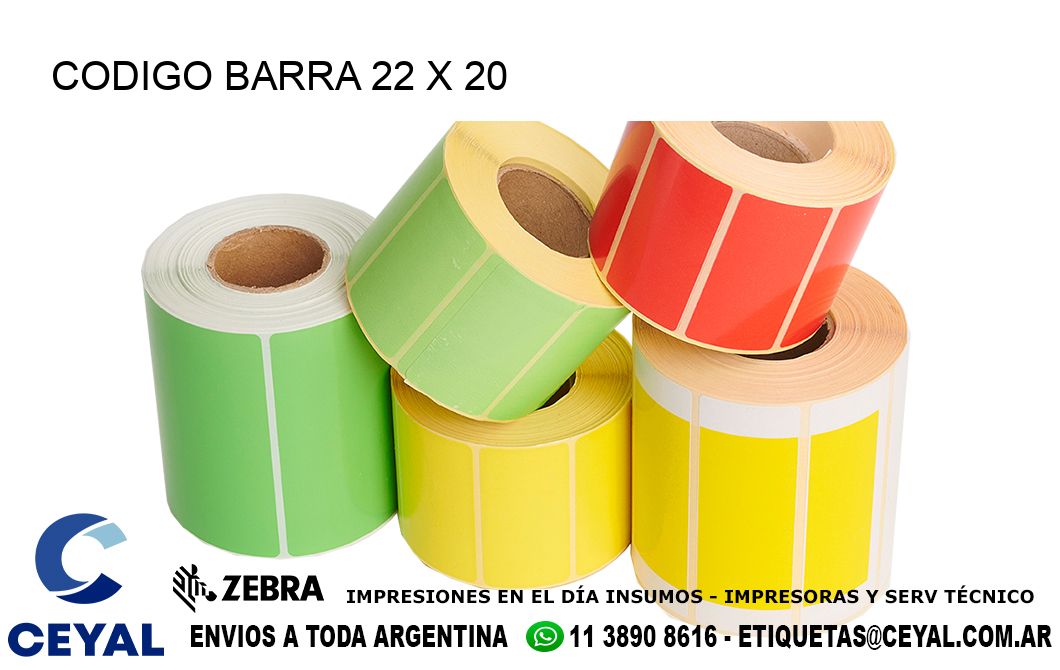 CODIGO BARRA 22 x 20