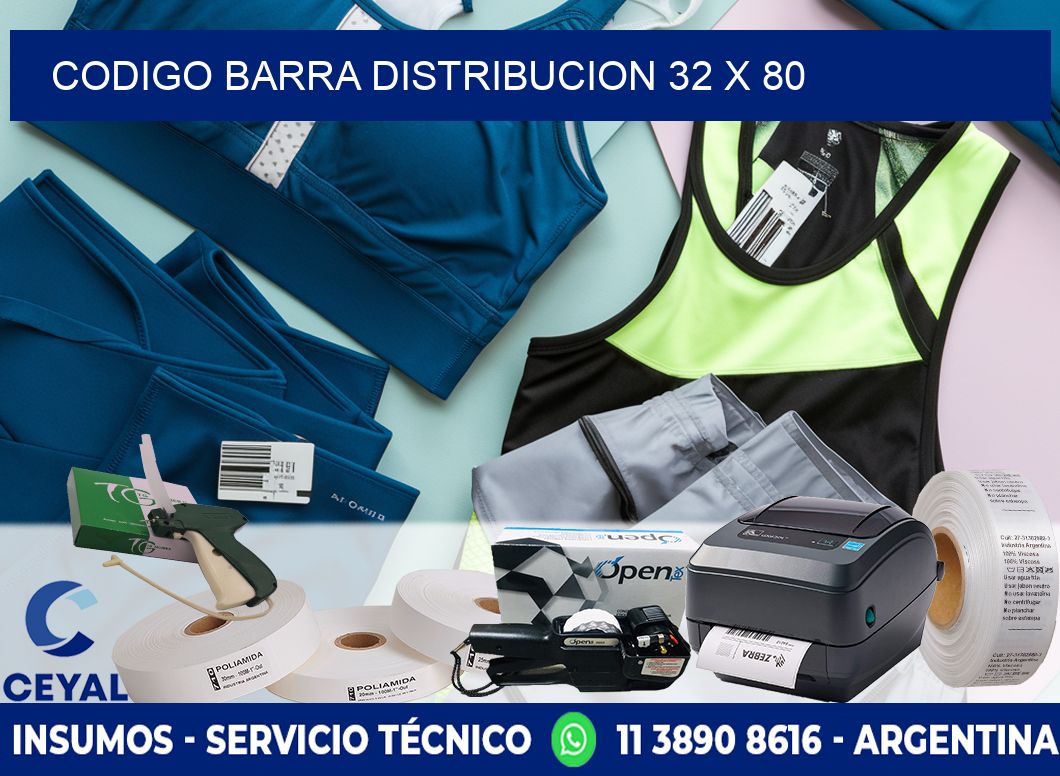 CODIGO BARRA DISTRIBUCION 32 x 80