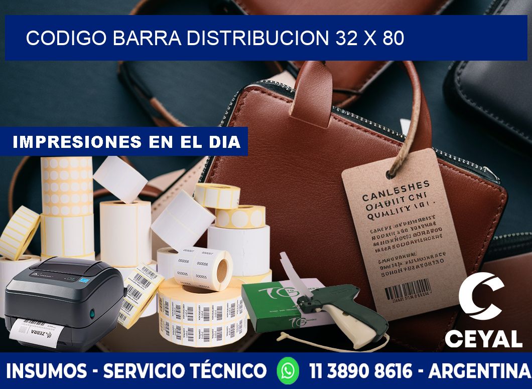 CODIGO BARRA DISTRIBUCION 32 x 80