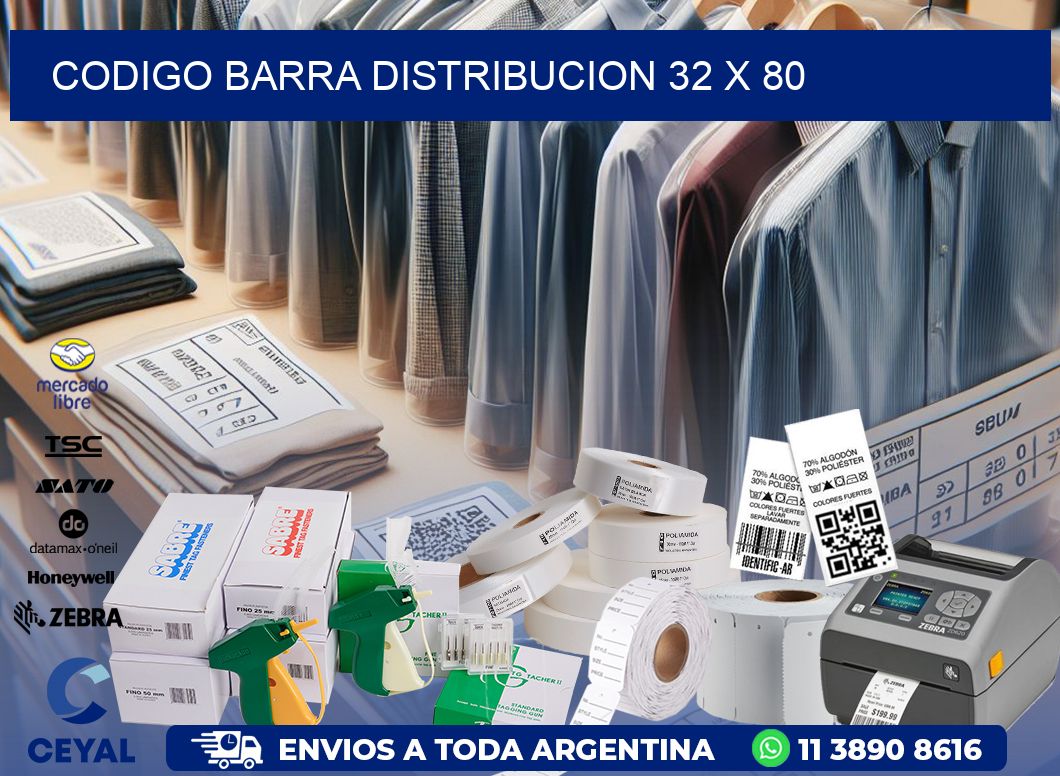 CODIGO BARRA DISTRIBUCION 32 x 80