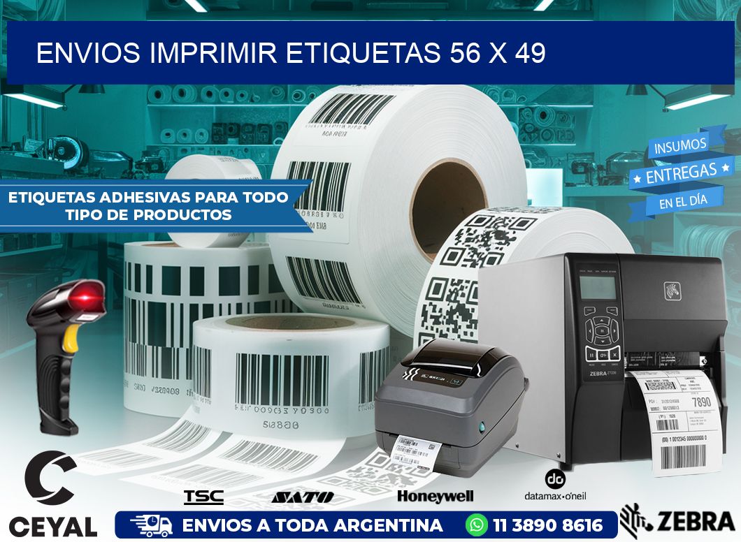 ENVIOS IMPRIMIR ETIQUETAS 56 x 49