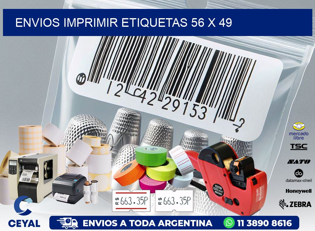 ENVIOS IMPRIMIR ETIQUETAS 56 x 49