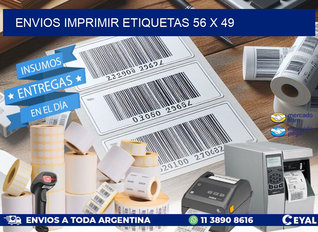 ENVIOS IMPRIMIR ETIQUETAS 56 x 49