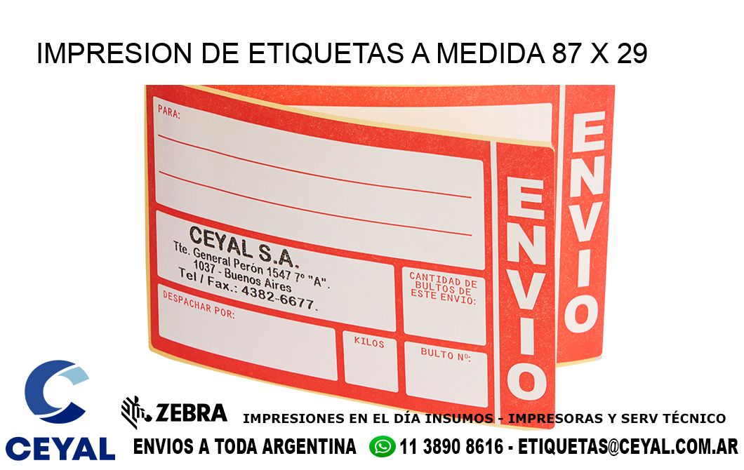 IMPRESION DE ETIQUETAS A MEDIDA 87 x 29