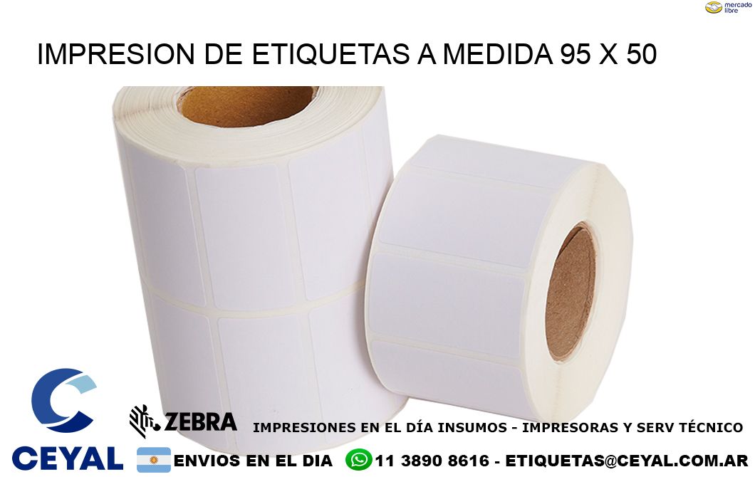 IMPRESION DE ETIQUETAS A MEDIDA 95 x 50