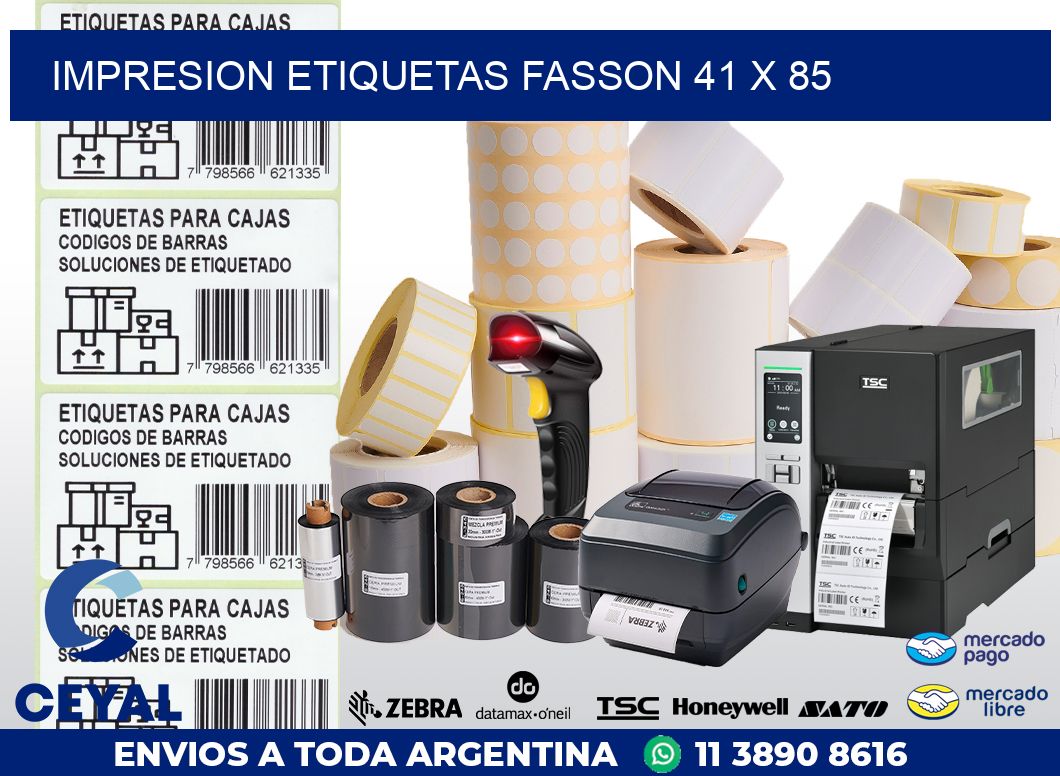 IMPRESION ETIQUETAS FASSON 41 x 85