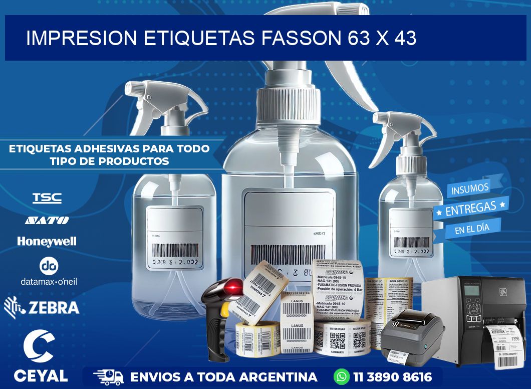 IMPRESION ETIQUETAS FASSON 63 x 43