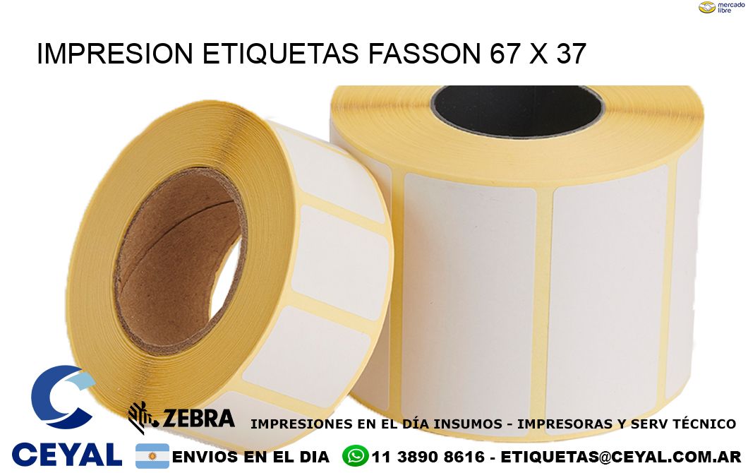 IMPRESION ETIQUETAS FASSON 67 x 37