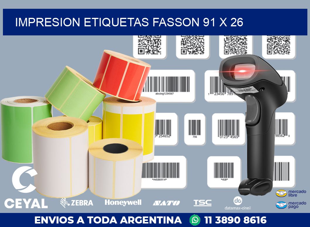 IMPRESION ETIQUETAS FASSON 91 x 26