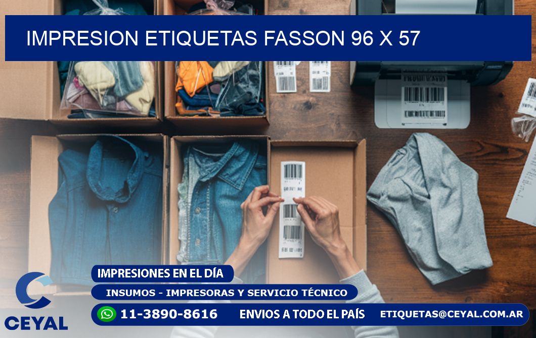 IMPRESION ETIQUETAS FASSON 96 x 57