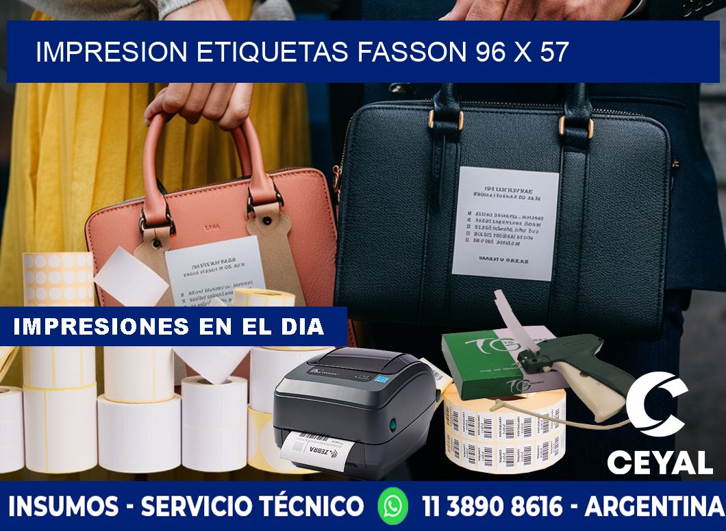 IMPRESION ETIQUETAS FASSON 96 x 57