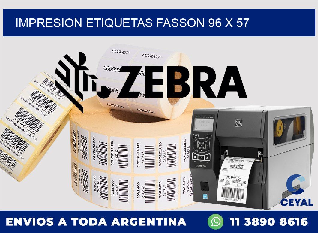 IMPRESION ETIQUETAS FASSON 96 x 57