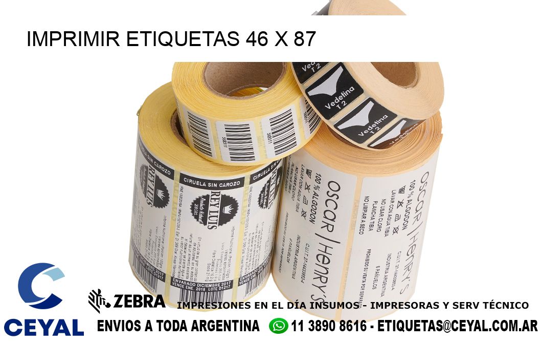 IMPRIMIR ETIQUETAS 46 x 87