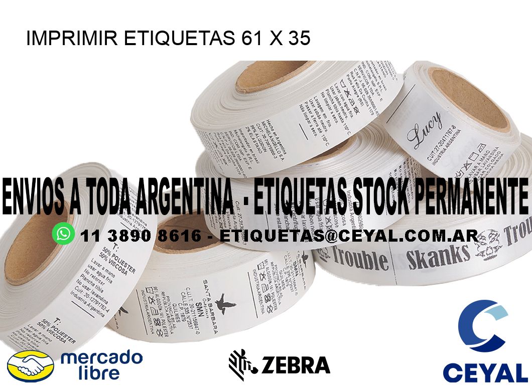 IMPRIMIR ETIQUETAS 61 x 35