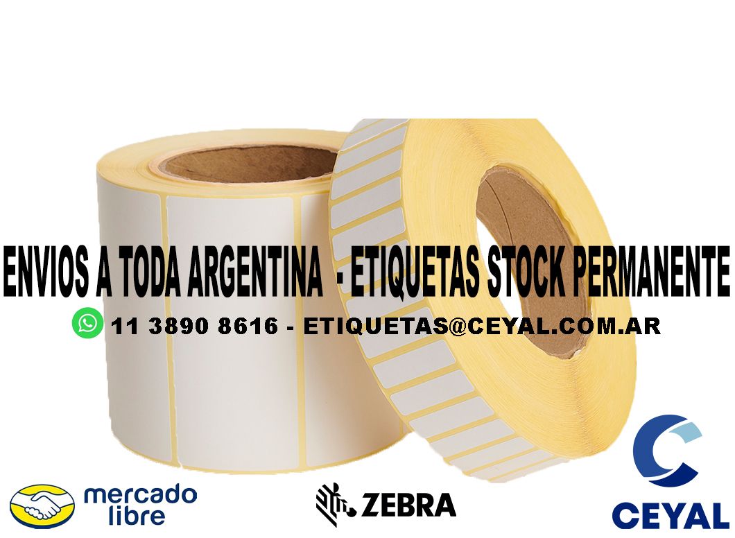 100 PACK DE ETIQUETAS TERMICAS  79 x 32 X 1000 UNIDADES