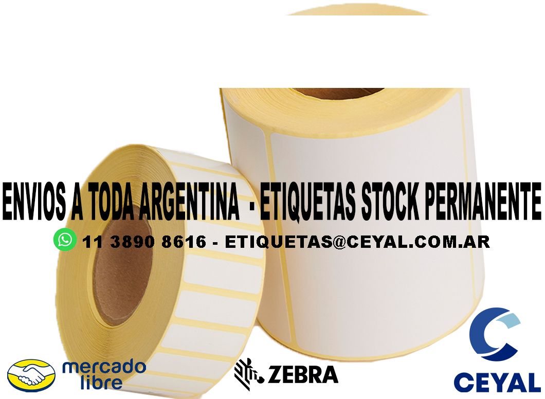 35 ETIQUETAS PAPEL TERMICO 27 x 71 X50000 UNIDADES