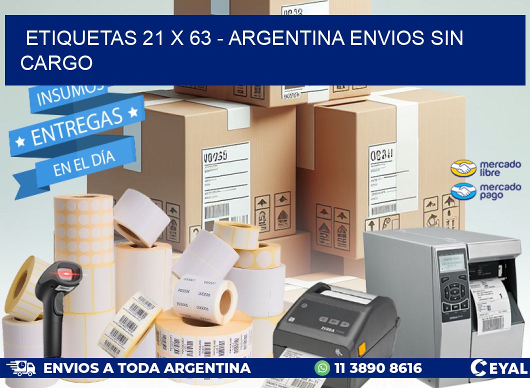 ETIQUETAS 21 x 63 – ARGENTINA ENVIOS SIN CARGO