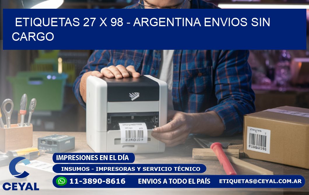 ETIQUETAS 27 x 98 - ARGENTINA ENVIOS SIN CARGO