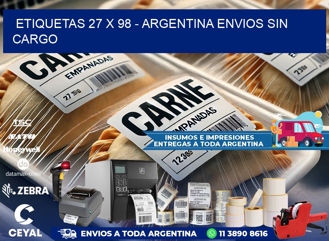 ETIQUETAS 27 x 98 - ARGENTINA ENVIOS SIN CARGO