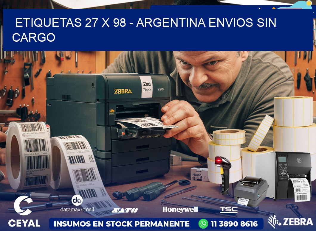 ETIQUETAS 27 x 98 - ARGENTINA ENVIOS SIN CARGO