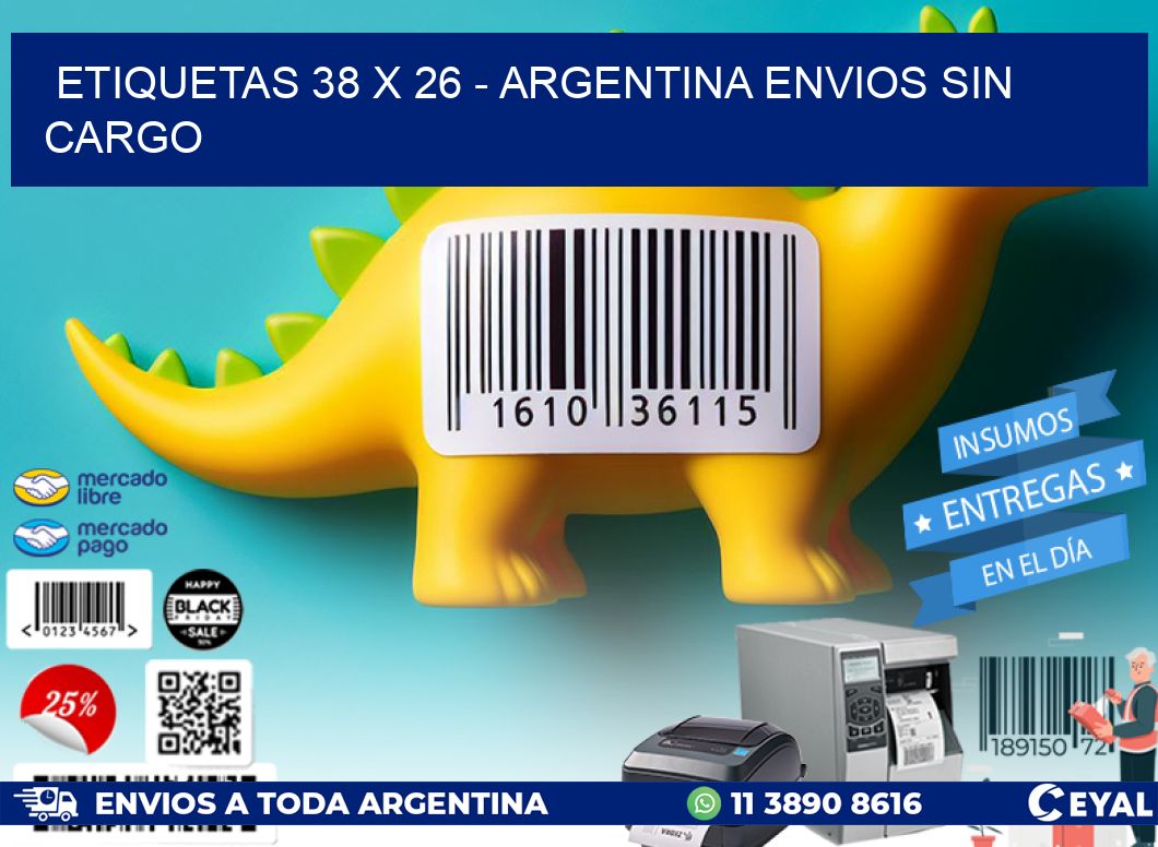 ETIQUETAS 38 x 26 - ARGENTINA ENVIOS SIN CARGO