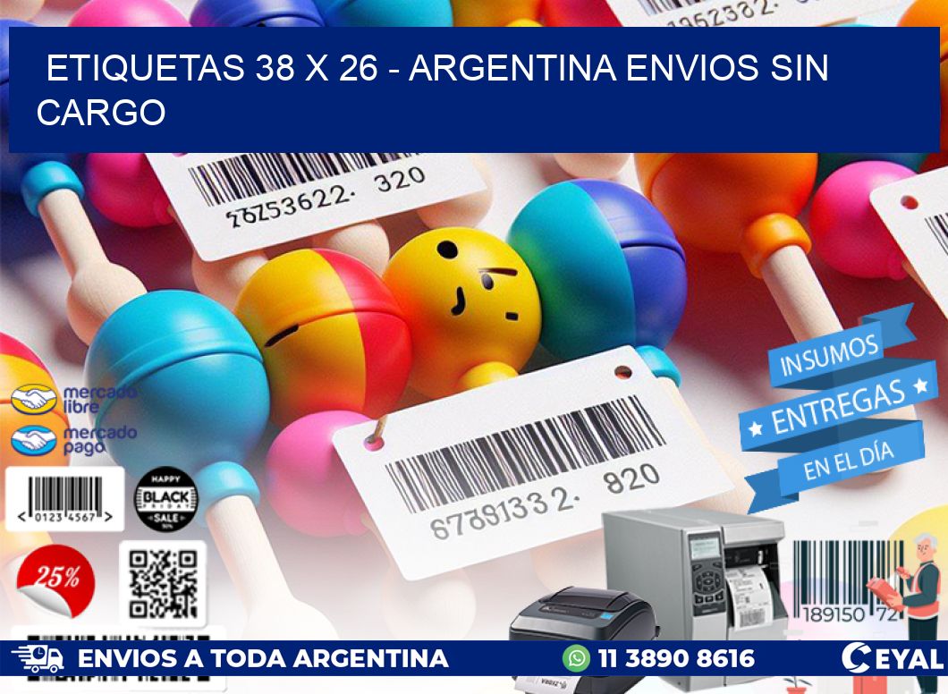 ETIQUETAS 38 x 26 - ARGENTINA ENVIOS SIN CARGO