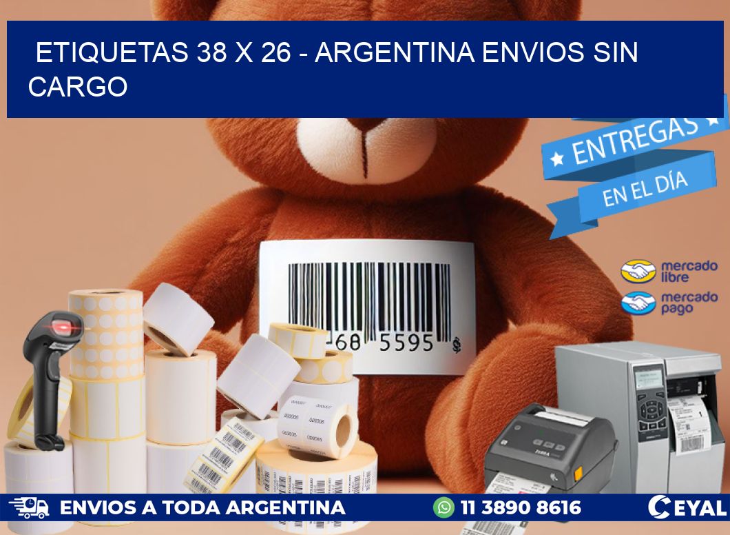 ETIQUETAS 38 x 26 - ARGENTINA ENVIOS SIN CARGO