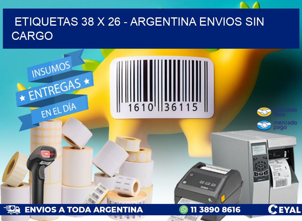 ETIQUETAS 38 x 26 - ARGENTINA ENVIOS SIN CARGO