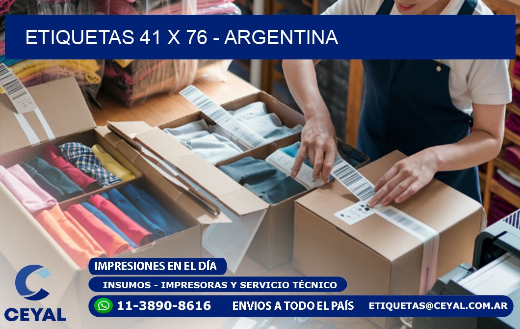 ETIQUETAS 41 x 76 - ARGENTINA