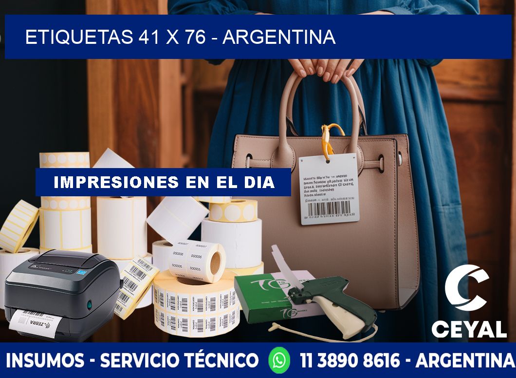 ETIQUETAS 41 x 76 - ARGENTINA