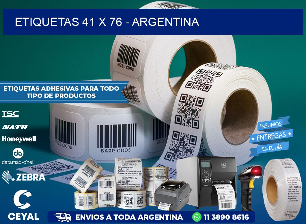 ETIQUETAS 41 x 76 - ARGENTINA