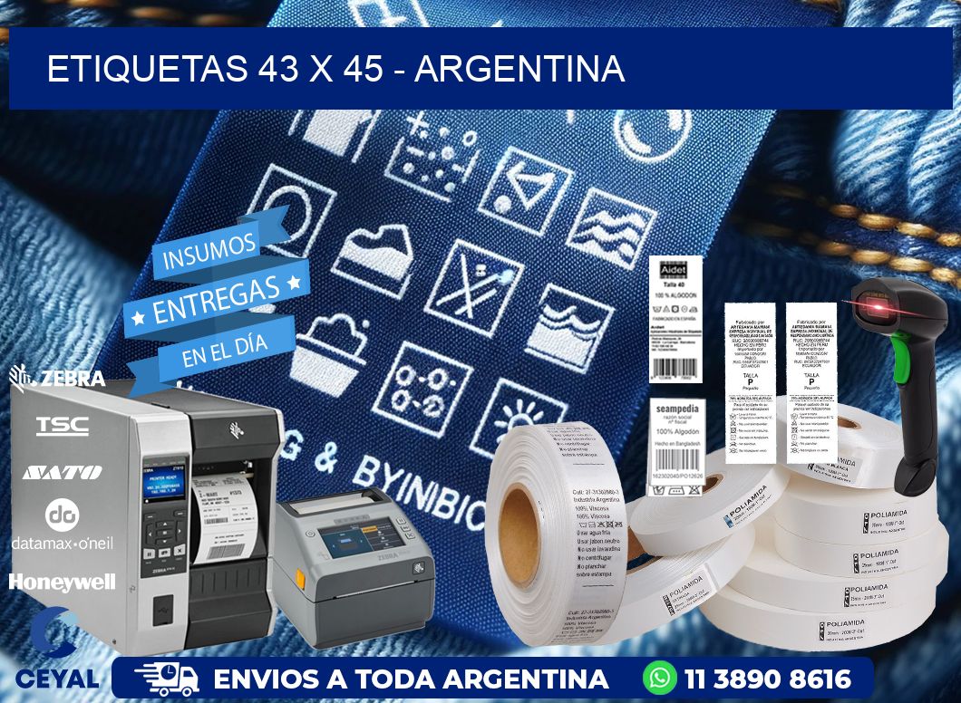 ETIQUETAS 43 x 45 - ARGENTINA