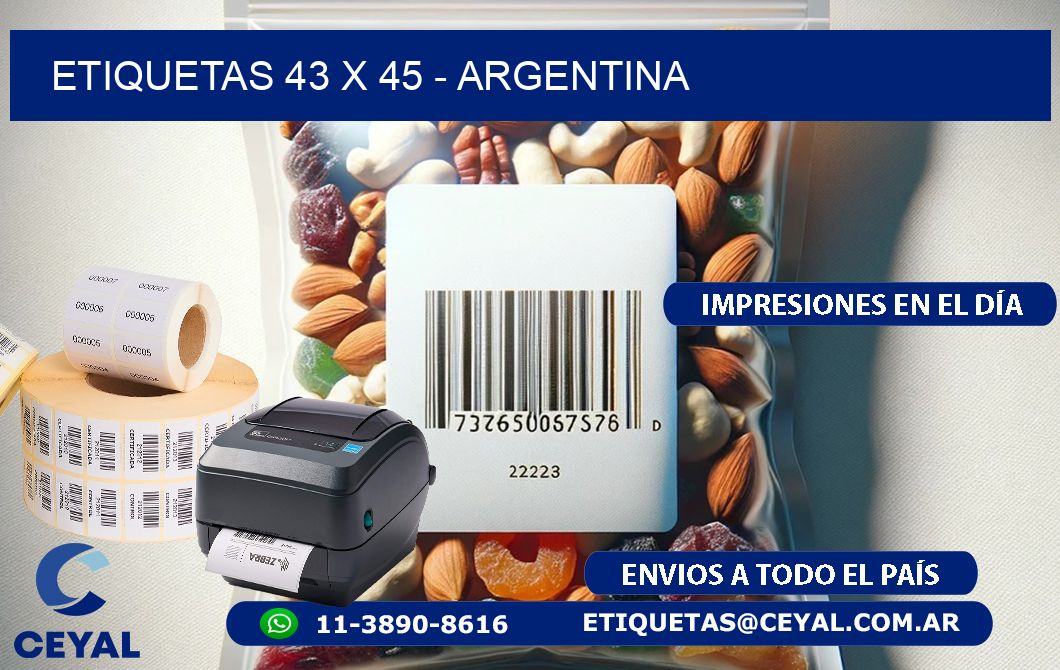 ETIQUETAS 43 x 45 - ARGENTINA