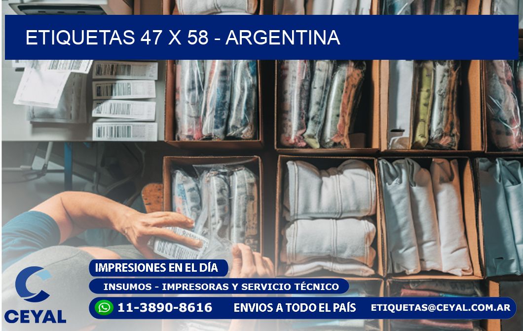 ETIQUETAS 47 x 58 - ARGENTINA