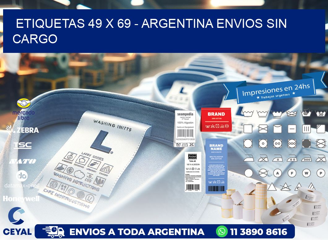 ETIQUETAS 49 x 69 - ARGENTINA ENVIOS SIN CARGO