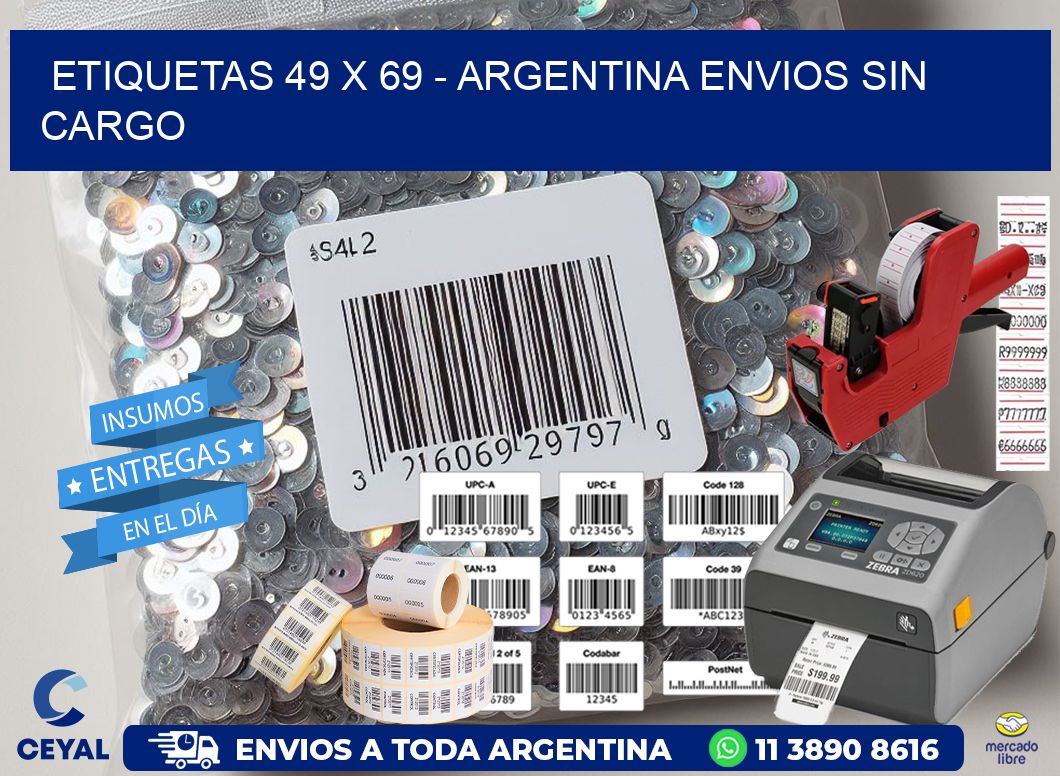 ETIQUETAS 49 x 69 - ARGENTINA ENVIOS SIN CARGO