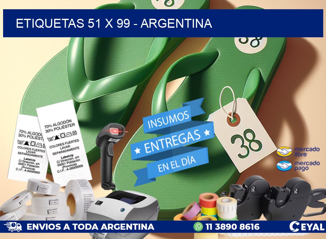 ETIQUETAS 51 x 99 - ARGENTINA