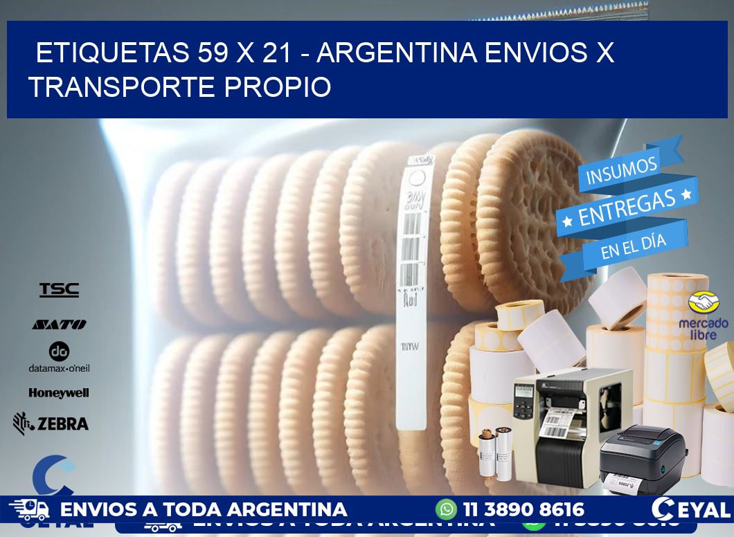 ETIQUETAS 59 x 21 - ARGENTINA ENVIOS X TRANSPORTE PROPIO