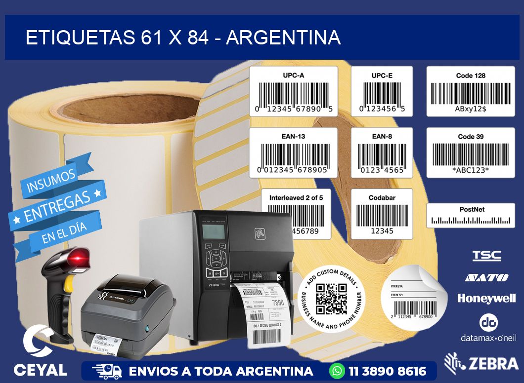 ETIQUETAS 61 x 84 - ARGENTINA