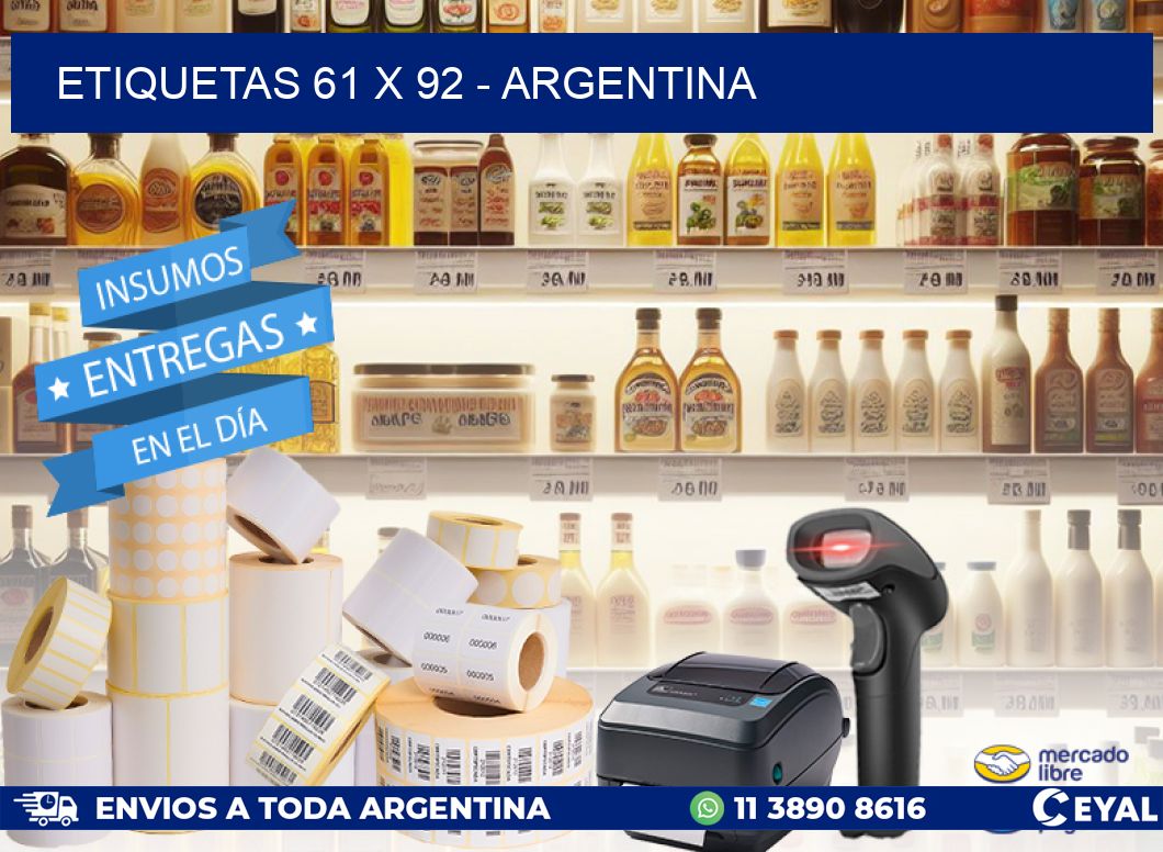 ETIQUETAS 61 x 92 - ARGENTINA