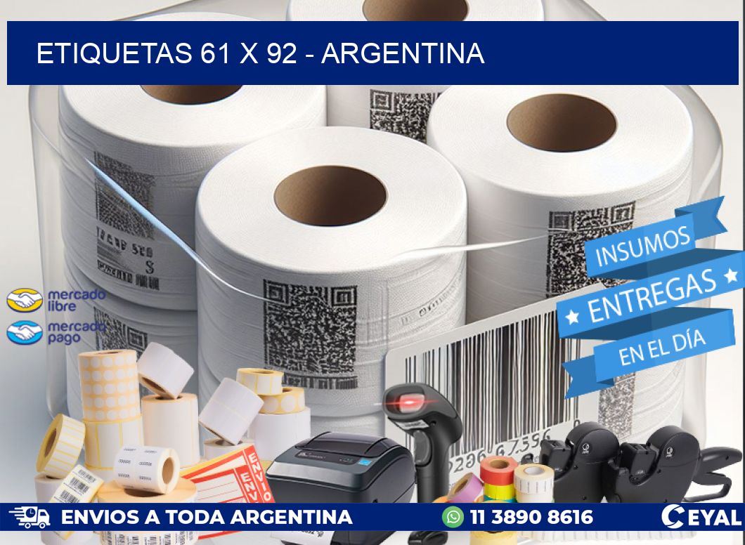 ETIQUETAS 61 x 92 - ARGENTINA