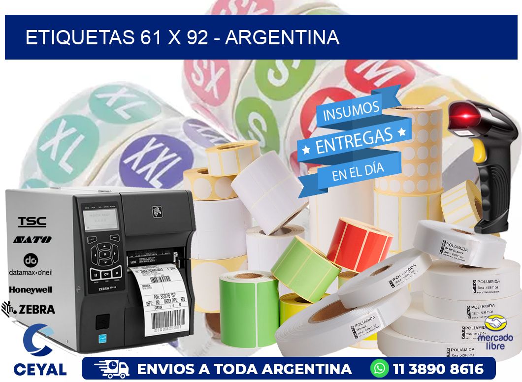 ETIQUETAS 61 x 92 - ARGENTINA