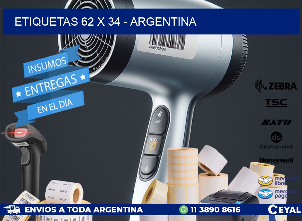 ETIQUETAS 62 x 34 - ARGENTINA