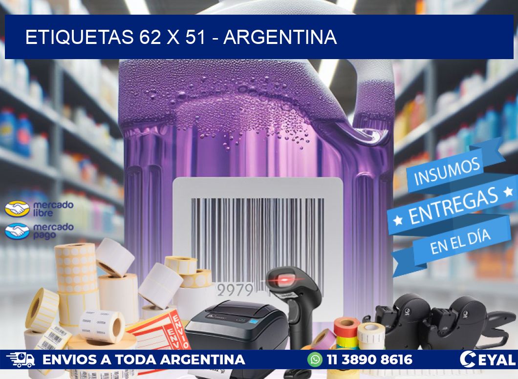 ETIQUETAS 62 x 51 - ARGENTINA